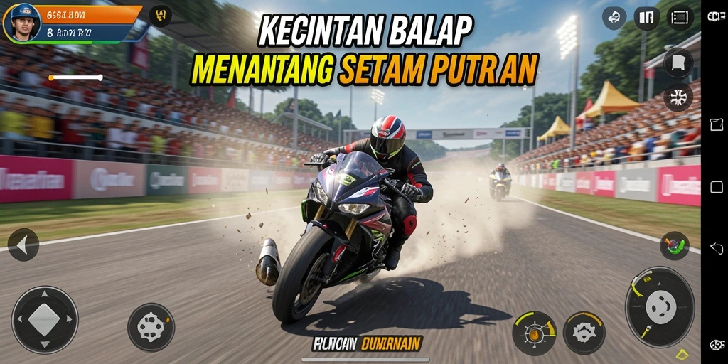 Gameplay balapan mendebarkan di 6CF dengan berbagai mobil.