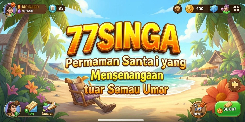 Screenshot gameplay <strong>77SINGA</strong> menampilkan momen seru dalam permainan santai.