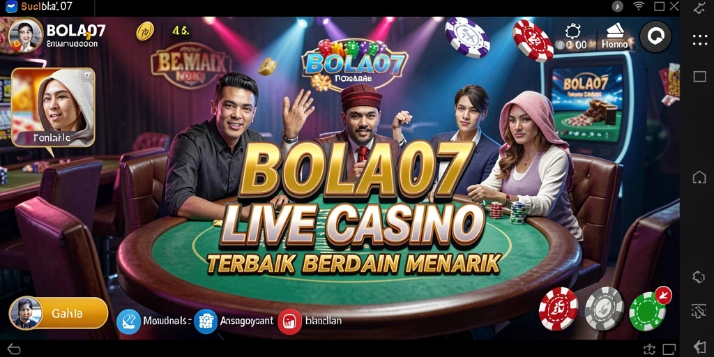 Screenshot gameplay Live Casino BOLA07 yang menampilkan dealer profesional dan permainan menarik.