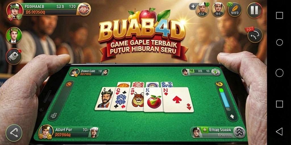 Screenshot gameplay BUAH4D menampilkan momen seru bermain Gaple.