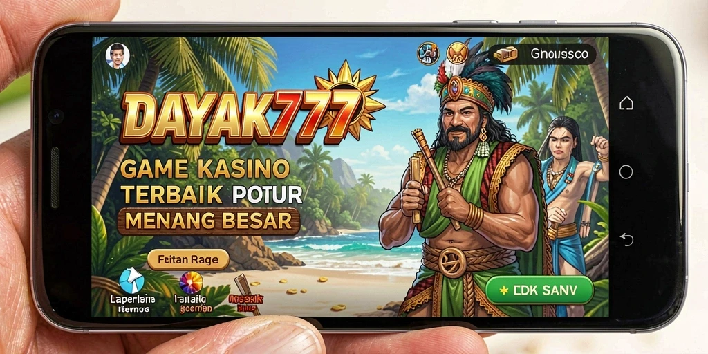 Tangkapan layar permainan Kasino DAYAK777 dengan grafis menakjubkan.