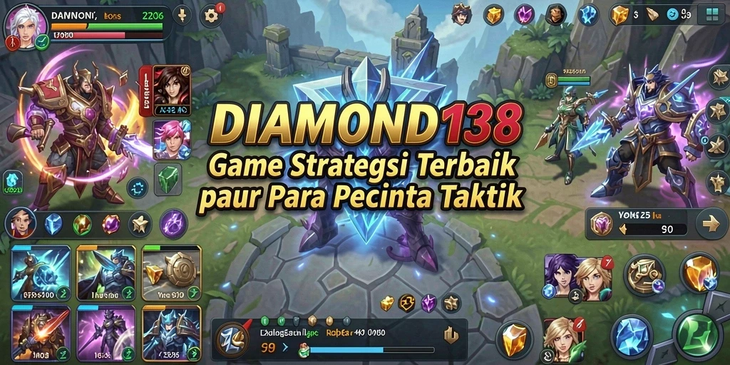 Tangkapan layar permainan DIAMOND138 yang menunjukkan taktik bertempur.