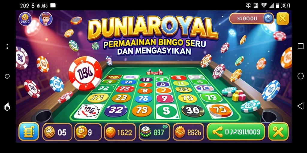 Tampilan menarik gameplay Bingo DUNIAROYAL yang memikat.