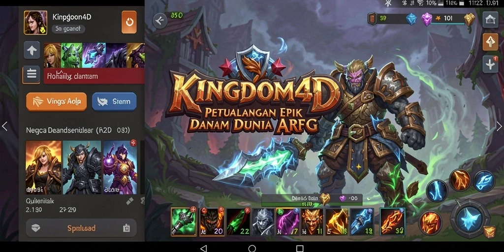 Gameplay seru di KINGDOM4D dengan pertempuran yang mendebarkan.