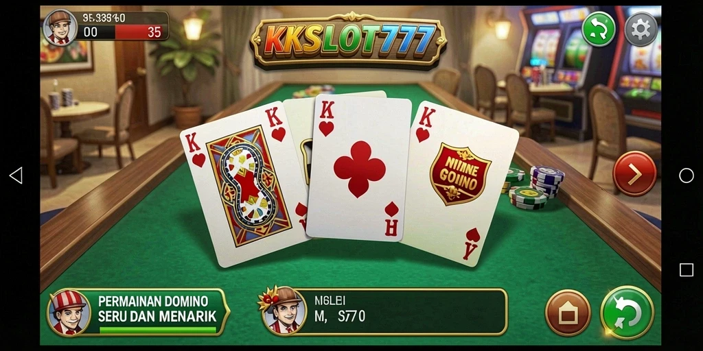 Screenshot gameplay KKSLOT777 yang menampilkan serunya permainan Domino.