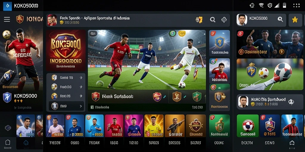 Tampilan gameplay KOKO5000 saat taruhan langsung di pertandingan olahraga.
