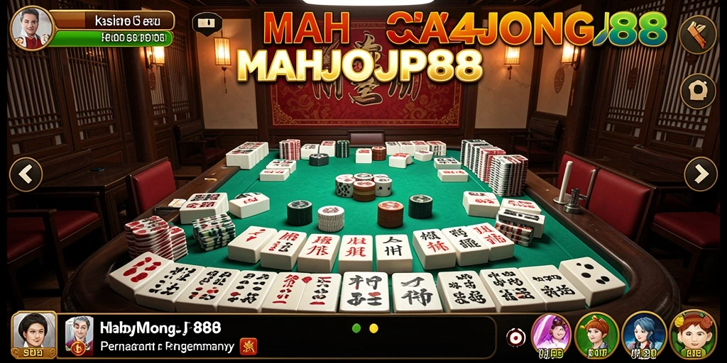 Tampilan gameplay seru di MAHJONGJP88, menghadirkan pengalaman kasino yang nyata.