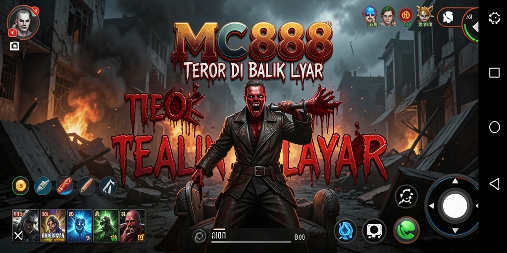 Gameplay menegangkan MC888 dengan suasana horor yang mencekam.