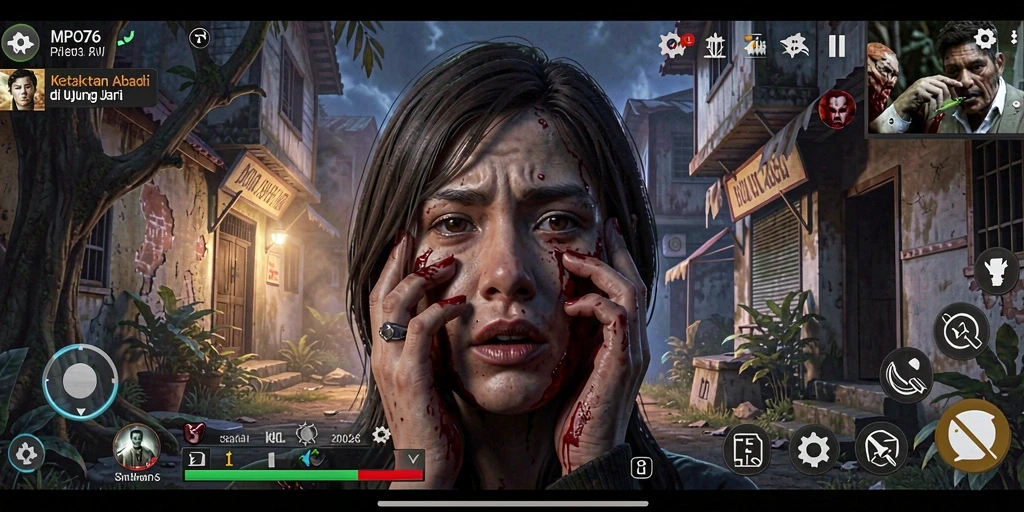 Tangkapan layar MPO76 menampilkan momen mencekam dari gameplay Horror.