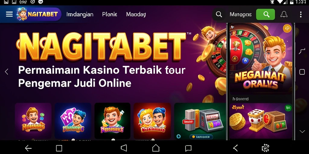 Gameplay seru pada aplikasi Kasino NAGITABET dengan berbagai pilihan permainan.