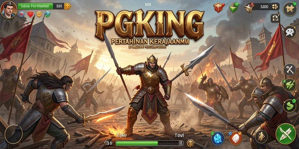 Tampilan gameplay seru di PGKING dengan aksi Tower Defense yang intens.