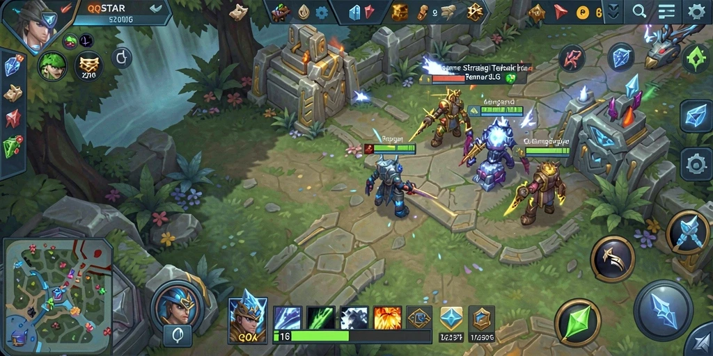 Tampilan gameplay seru dan menantang di QQSTAR.