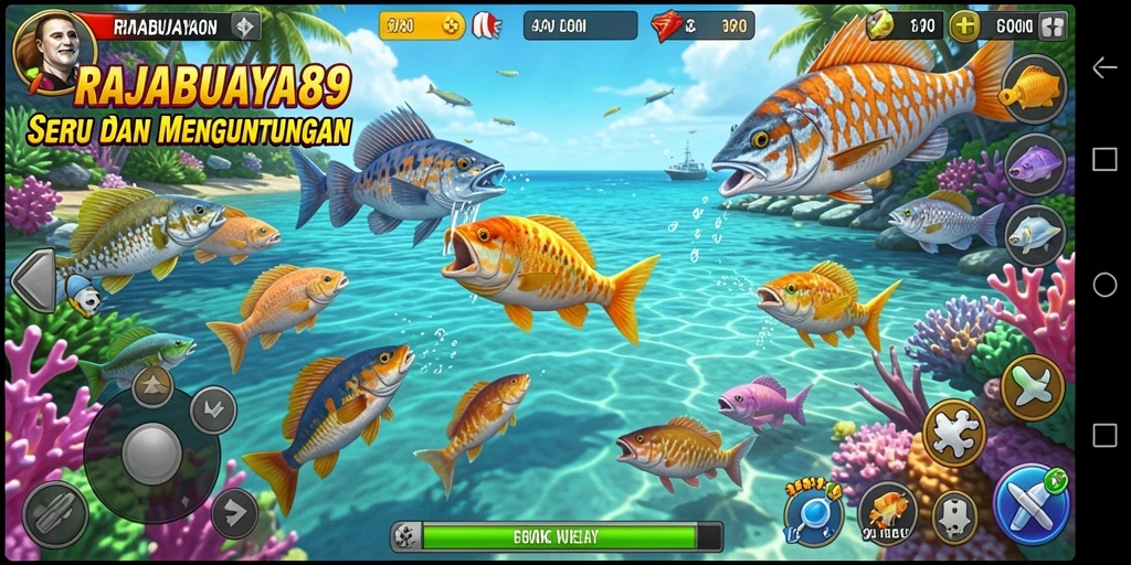 Gameplay seru RAJABUAYA89 dengan penangkapan ikan.