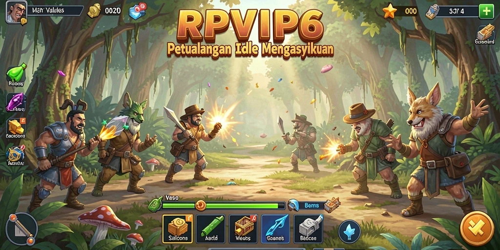 Screenshot RPVIP6 menampilkan karakter dalam mode Idle yang aktif.