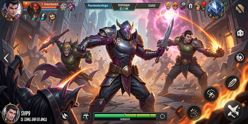 Gameplay intens dari pertarungan di SVIP9 yang penuh aksi.
