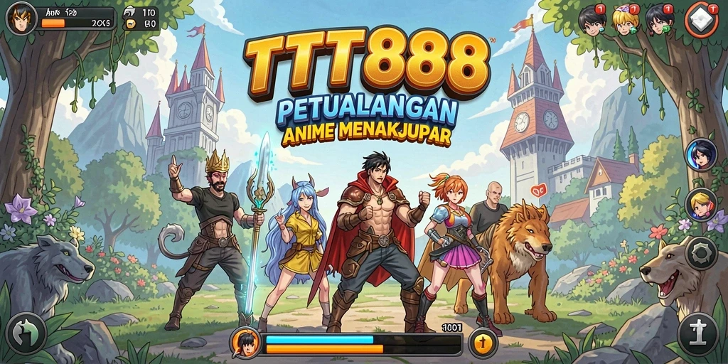 Screenshot utama TTT888 menampilkan aksi seru dalam dunia Anime.