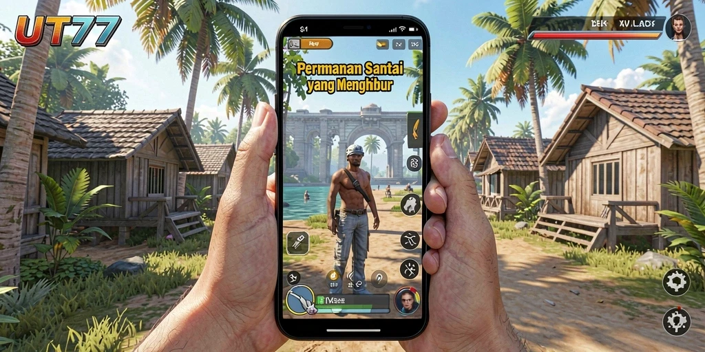 Tampilan gameplay UT77 yang ceria dan mengasyikkan.