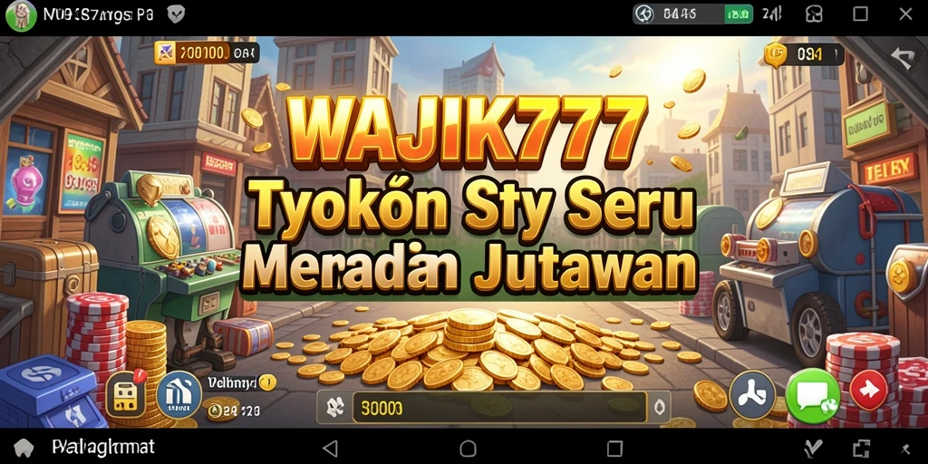 Tangkapan layar gameplay WAJIK777 menampilkan suasana bersaing dalam dunia Tycoon.