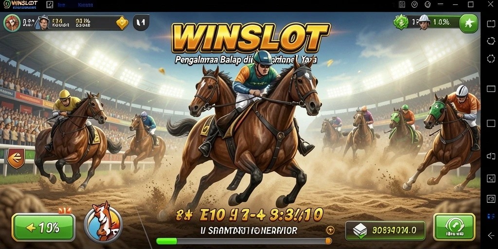 Tangkapan layar utama WINSLOT menampilkan aksi balap yang mendebarkan.