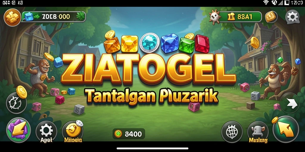 Screenshot menampilkan gameplay seru ZIATOGEL dengan teka-teki menarik.